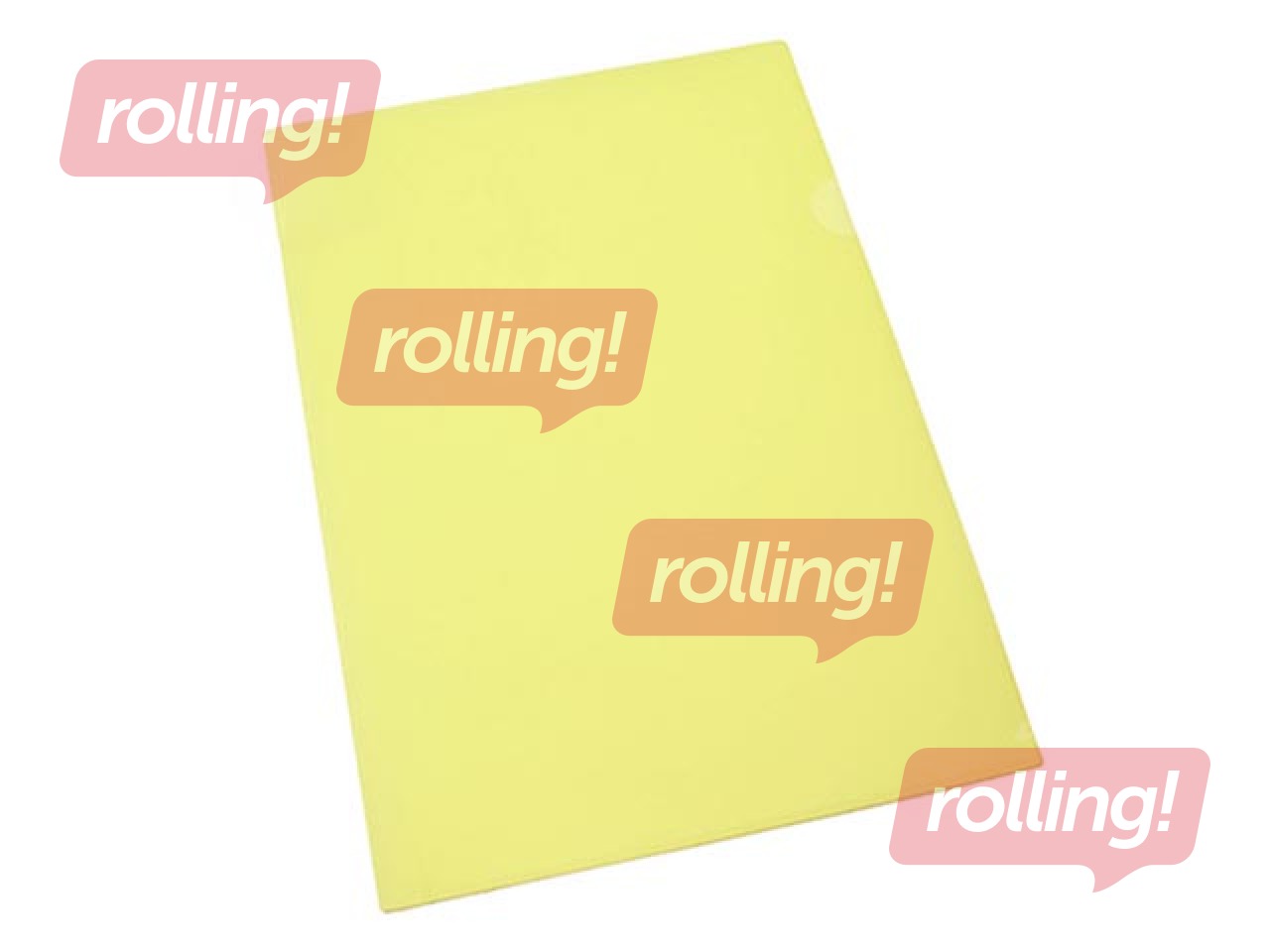 Folder - Corner Interfolia, A4, mat, yellow, 50 pcs.