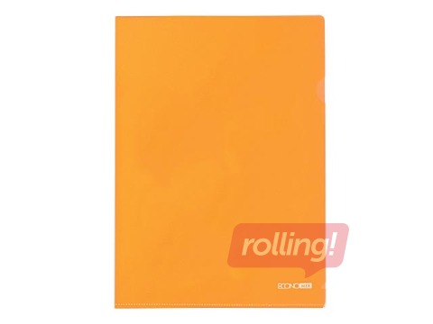 Plastic folder Economix, A4, 180 mic., glossy, orange
