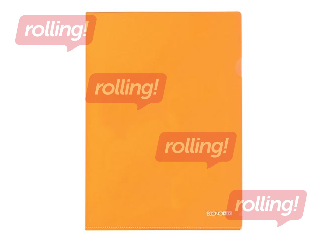 Plastic folder Economix, A4, 180 mic., glossy, orange
