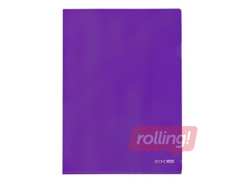 Папка - уголок Economix, A4, 180 mic., глянцевая, фиолетовая