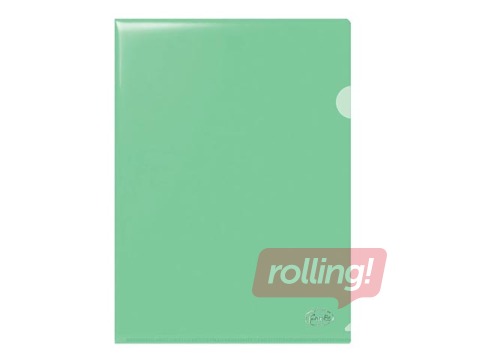Plastic folder Forofis, glossy, A4, transparent green, 115 mic, 12 pcs.
