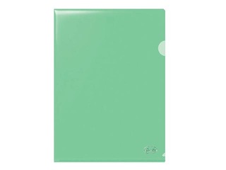 Plastic folder Forofis, glossy, A4, transparent green, 115 mic, 12 pcs.