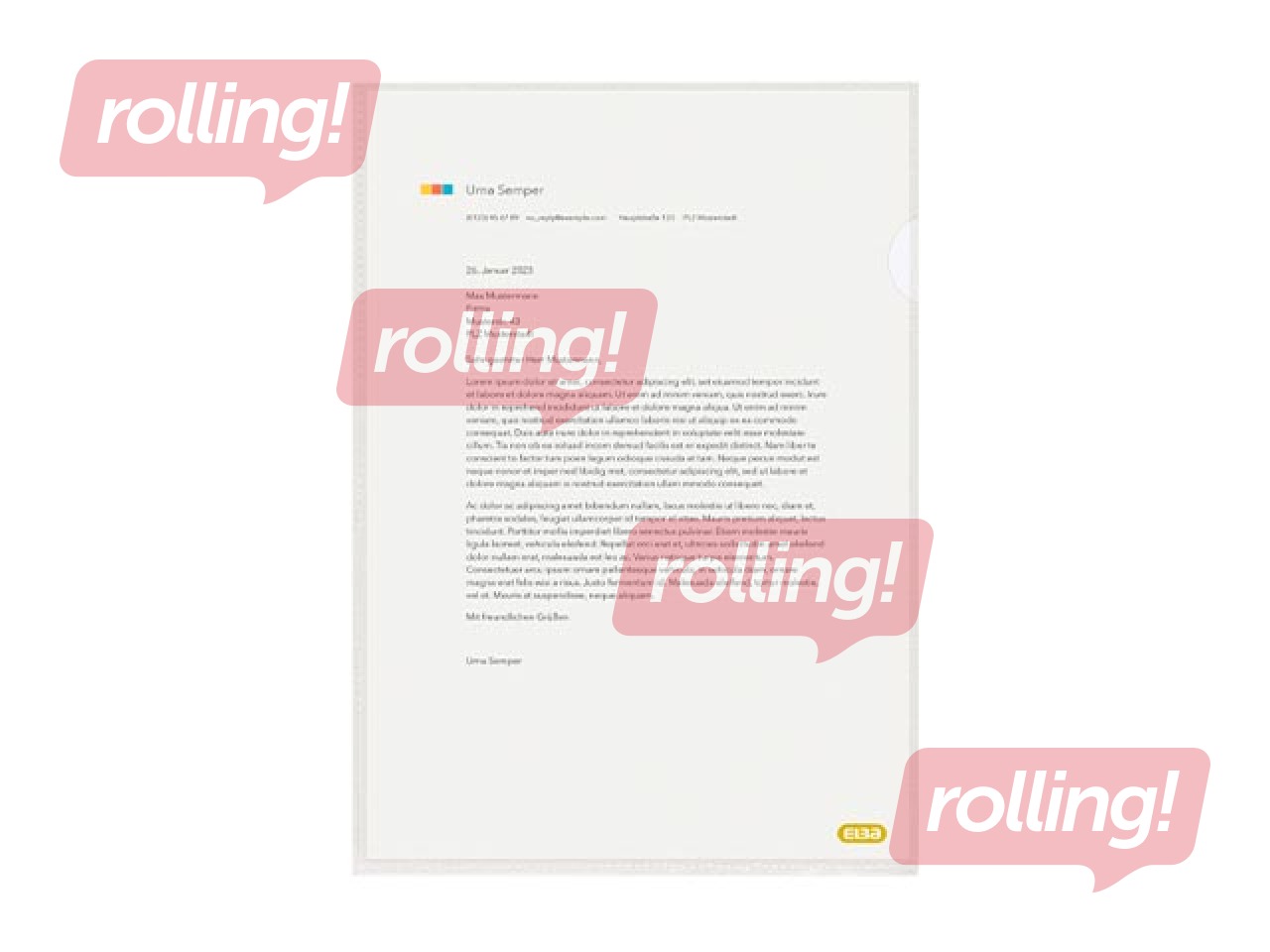 L-folder recycled PE, Elba, A4, 100 mic, transparent