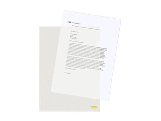 L-kaust taaskasutatud PE-st, Elba, A4, 100 mikronit, läbipaistev