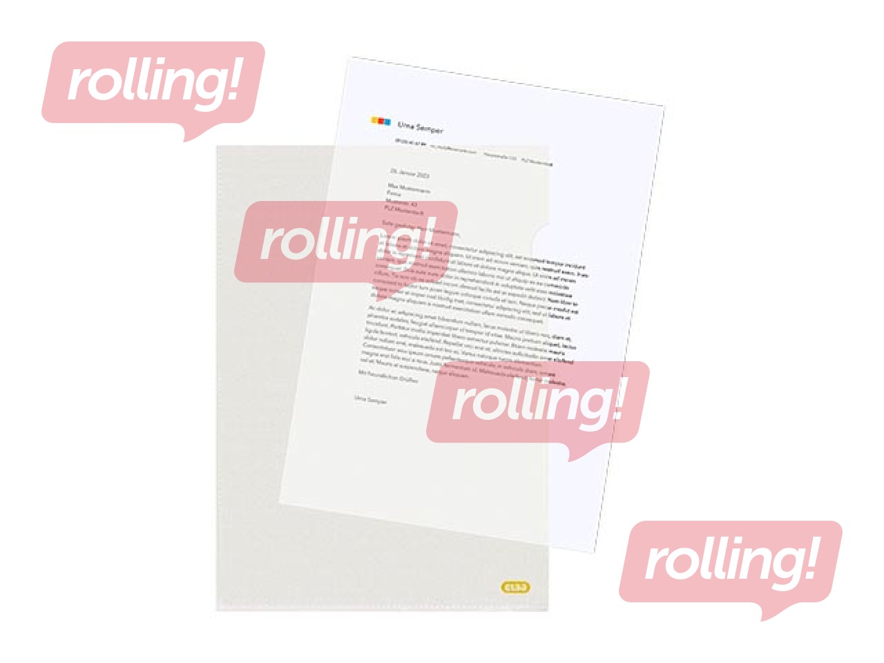 L-kaust taaskasutatud PE-st, Elba, A4, 100 mikronit, läbipaistev