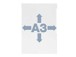Mape - stūrītis Durable, A3, caurspīdīga