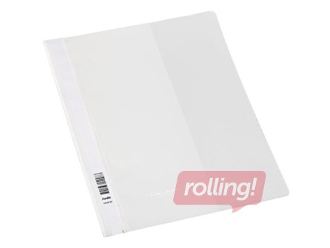 Clear view folder Bantex, A4+ with Pocket and Label on Spine, white