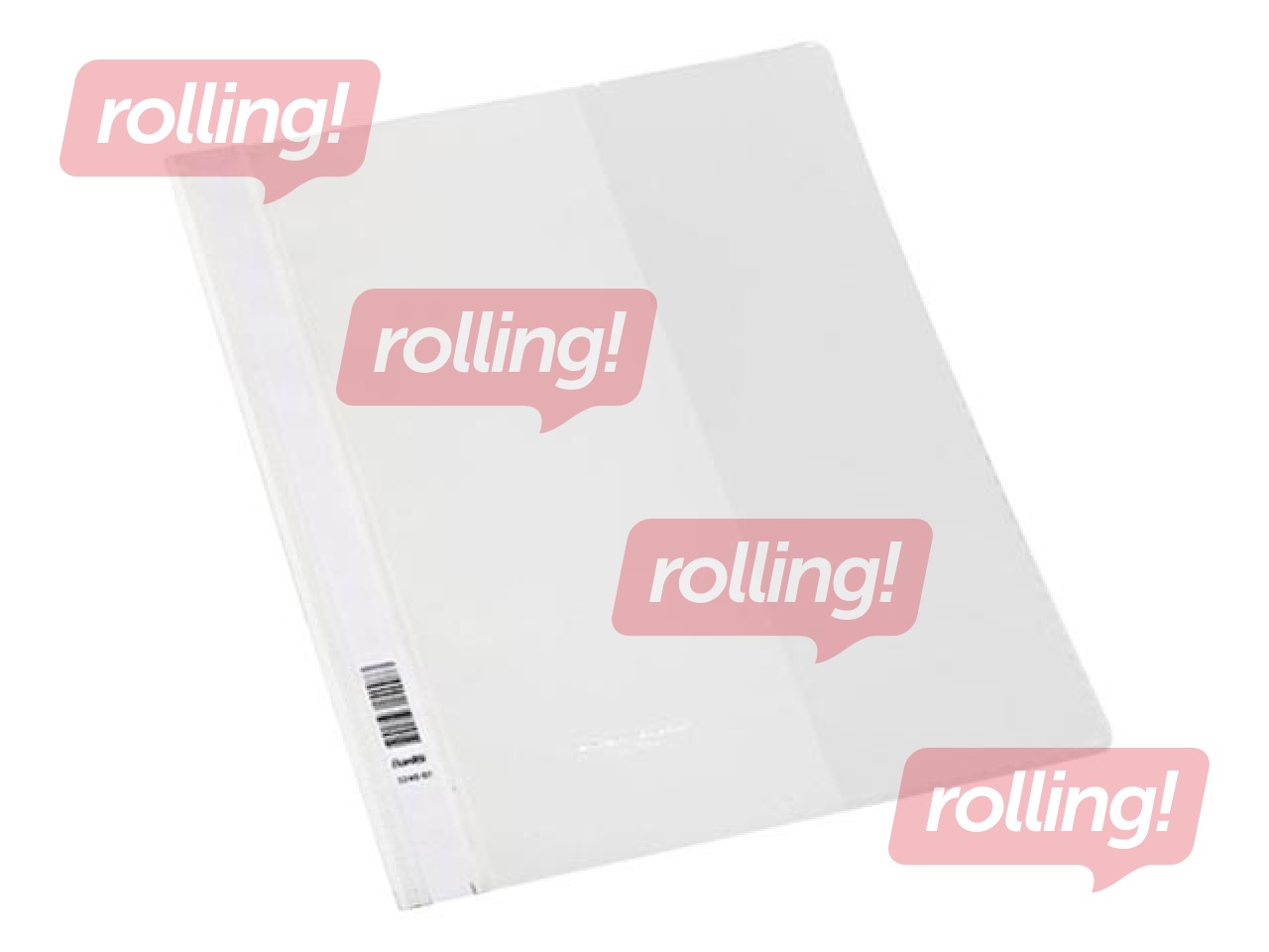 Clear view folder Bantex, A4+ with Pocket and Label on Spine, white