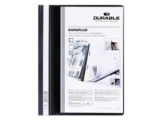 Папка - скоросшиватель Duraplus, A4+, чёрная