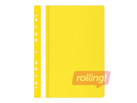 Папка - скоросшиватель Office Products с перфорацией, A4, желтая