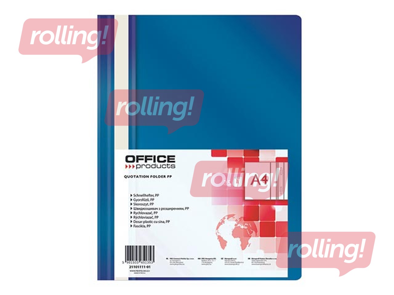 Mape ātršuvējs Office Products, A4, tumši zila