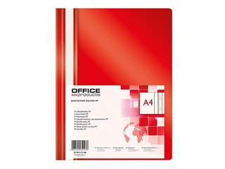 Папка - скоросшиватель Office Products, A4, красная