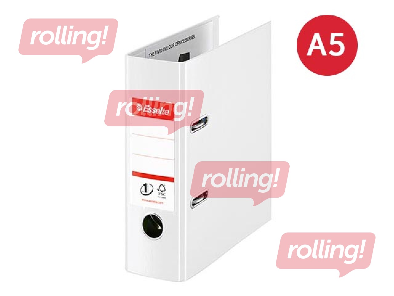 Registraator Esselte No.1 Power, A5, valge, 75mm