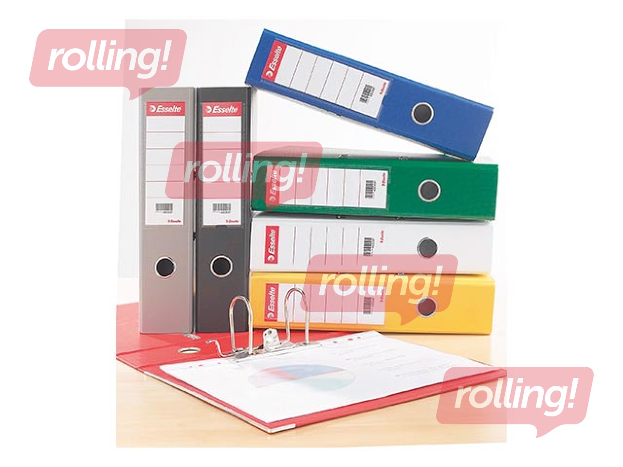 Vahetatav silt registraatorile Esselte LAF 75mm, kott/100