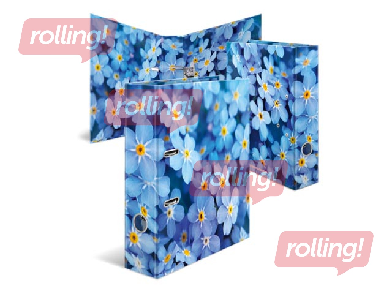 Папка-регистратор с цветочным принтом, А4, 70мм