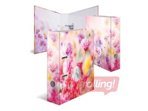 Folder register with floral print, A4, 70mm