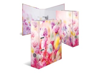 Folder register with floral print, A4, 70mm