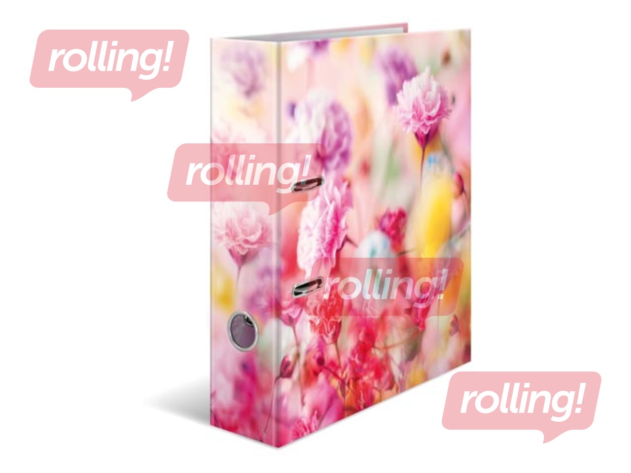 Folder register with floral print, A4, 70mm