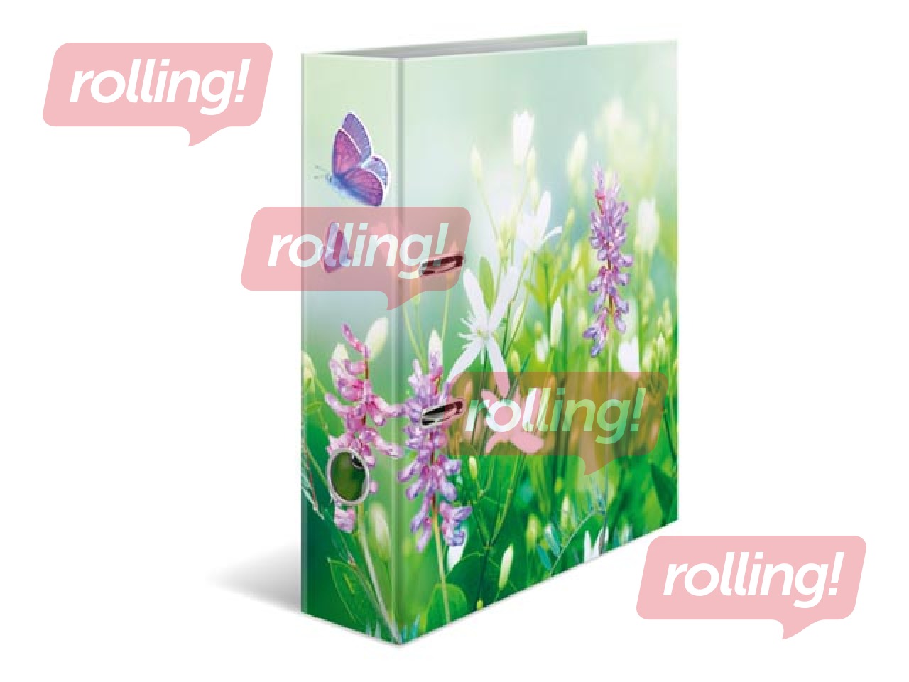 Folder register with floral print, A4, 70mm