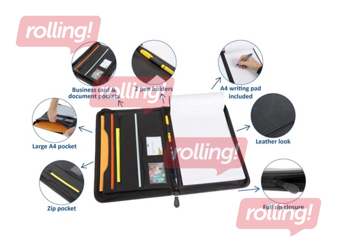 Lukuga mapp Rillstab Excellent De Luxe, A4, must