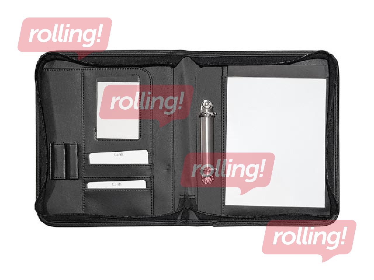 Folder with zip Eurostyle, A5, black