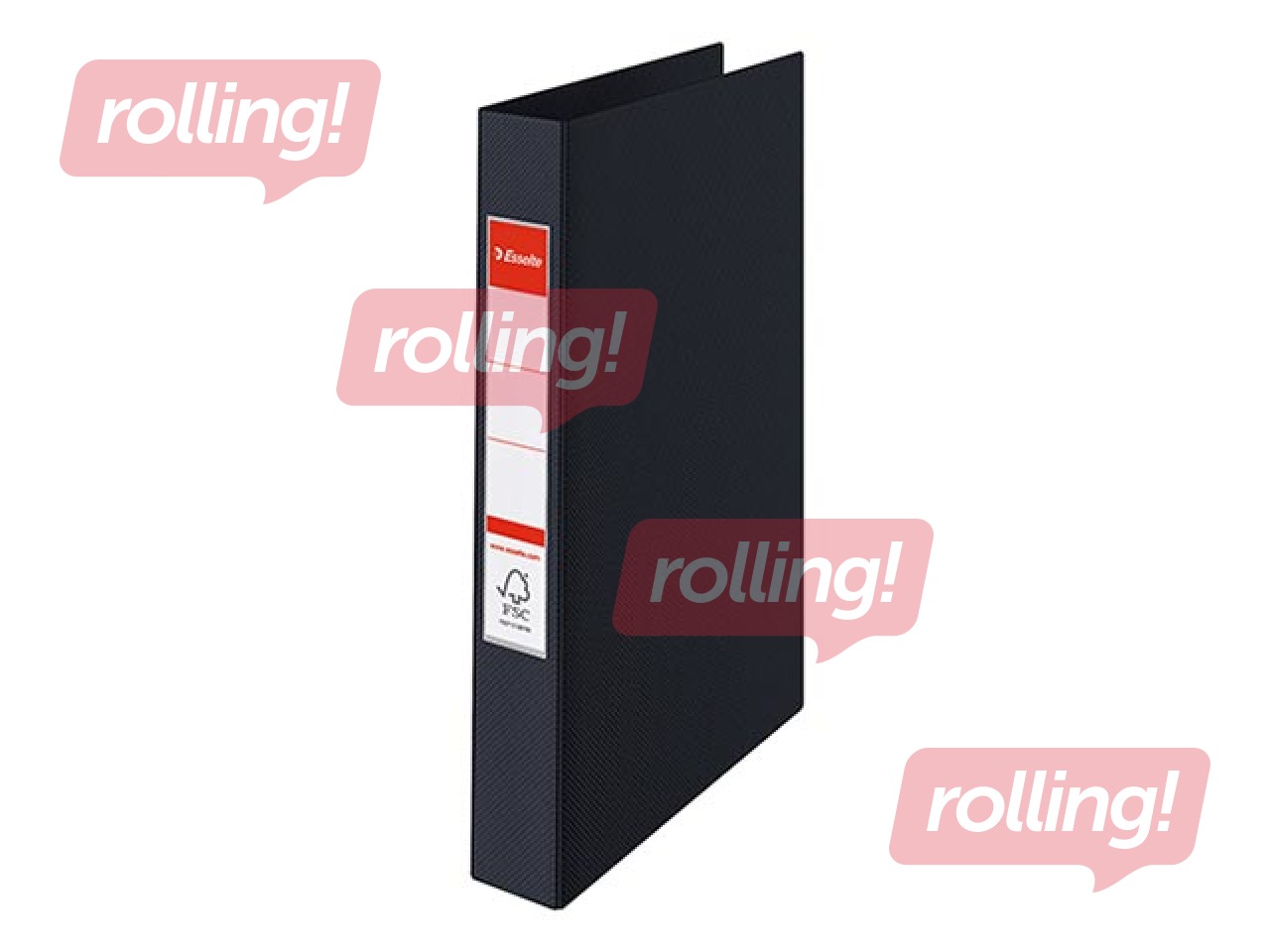Папка на 4-х кольцах Esselte, A4, чёрная, 25мм