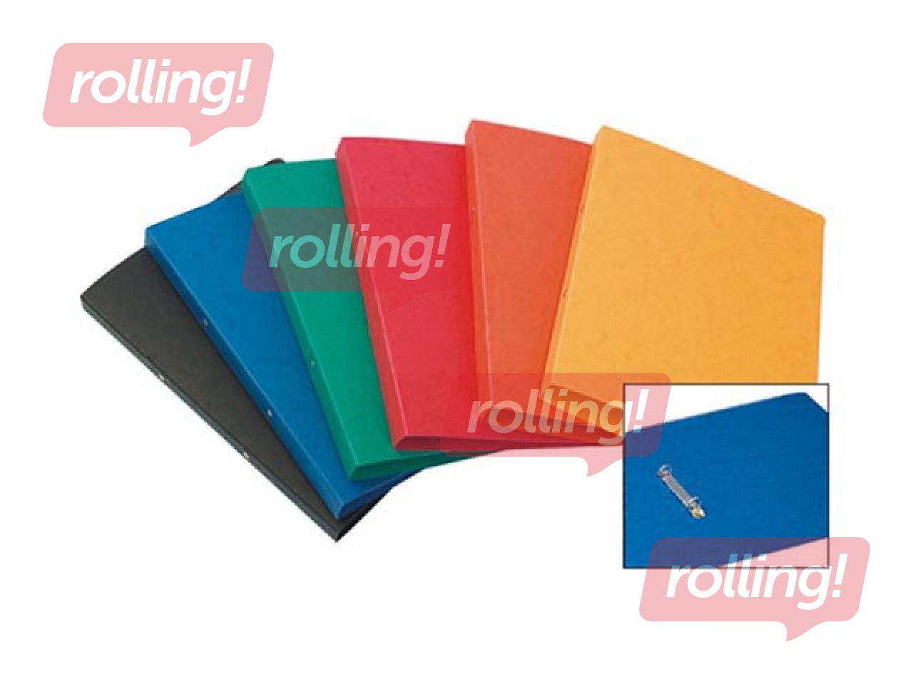 Folder with 2 rings in the Multi-S, A4, cardboard, green, 16mm