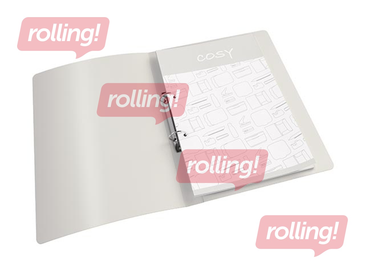 Folder with 2 rings Leitz Cozy, A4, blue, 25mm