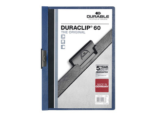 Mape ar piespiedēju Durable Duraclip 60, A4, tumši zila