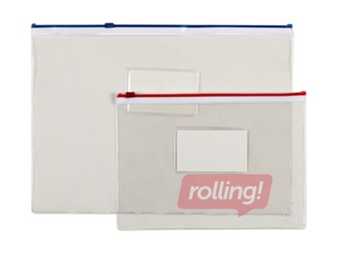 Zipper bag Office Point, A4, transparent