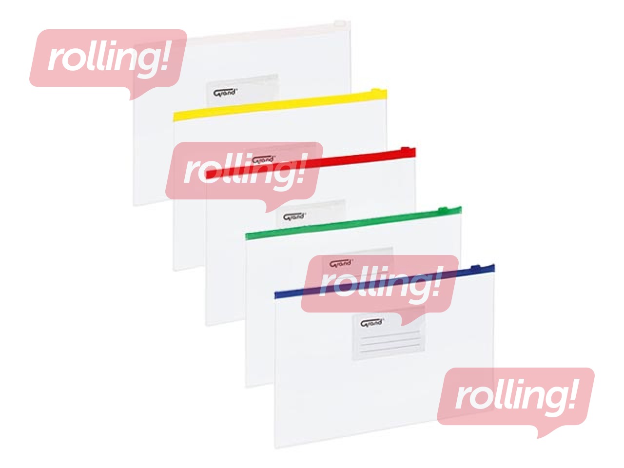 Kilekaaned kinnitusega Grand, A4, läbipaistev