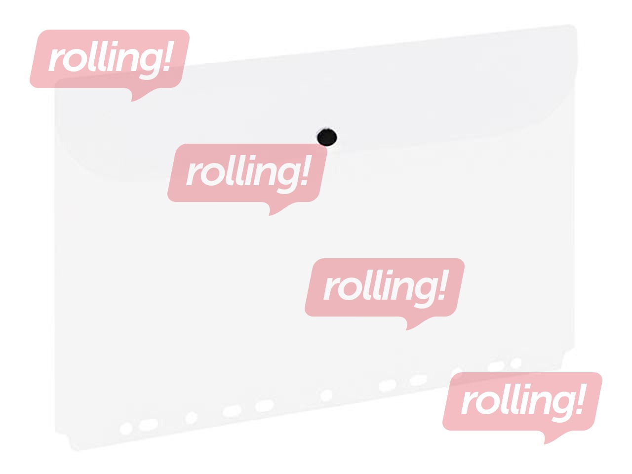 Folder - envelope with perforation Grand, A4, transparent