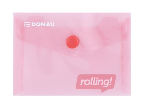 Folder - Envelope Donau, A7, transparent, red