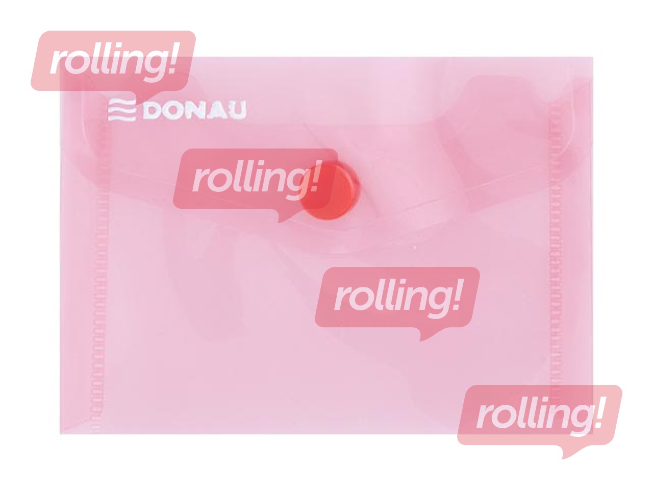 Folder - Envelope Donau, A7, transparent, red