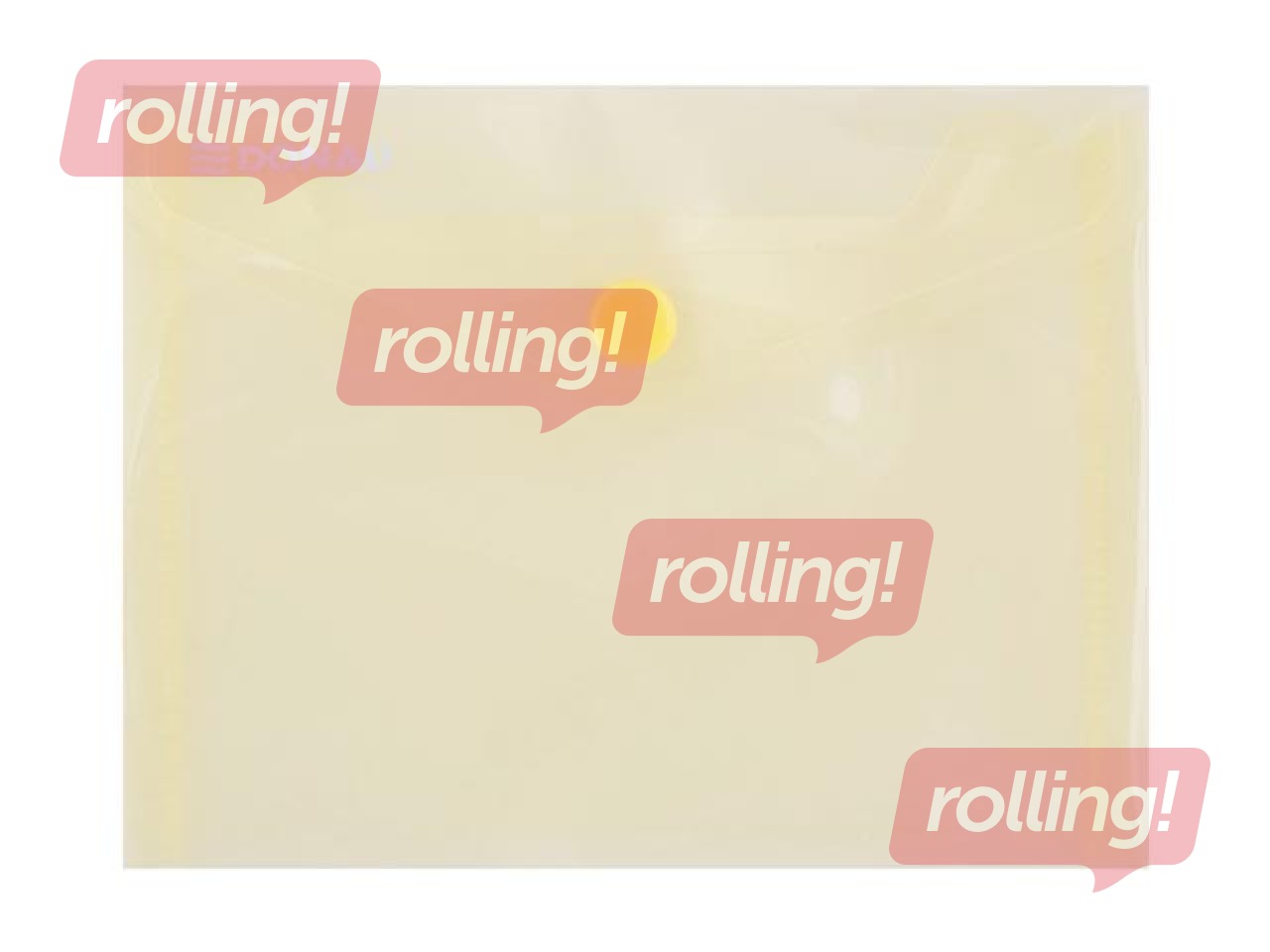 Folder - Envelope Donau, A6, transparent, yellow