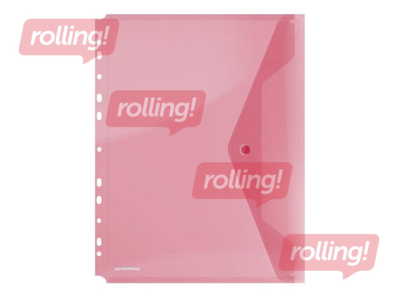 Folder - Envelope with perforation Donau, A4, transparent, red
