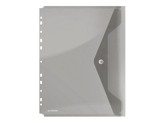 Folder - Envelope with perforation Donau, A4, transparent, smoky
