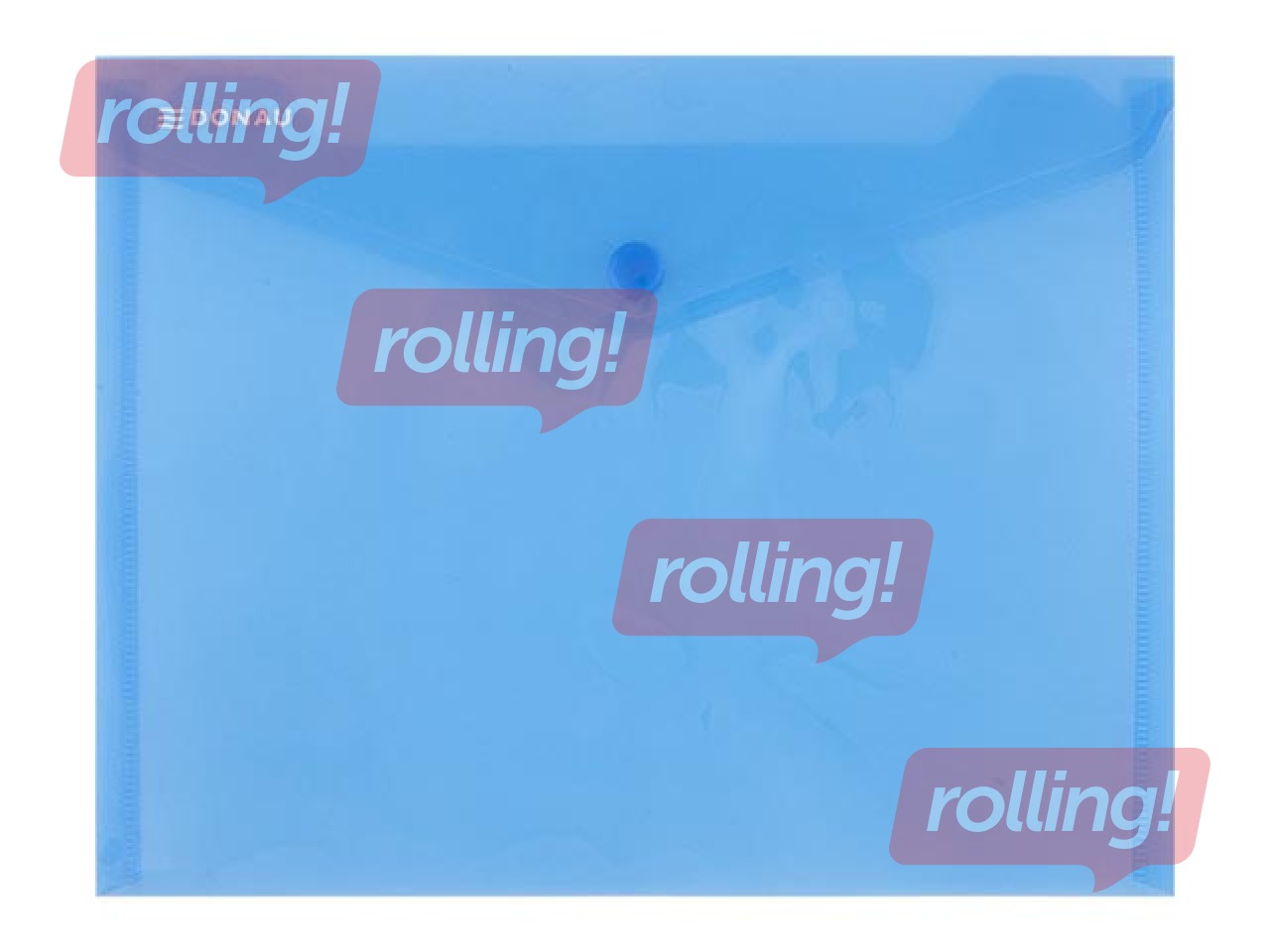 Transparent envelope folder Donau, blue, A5