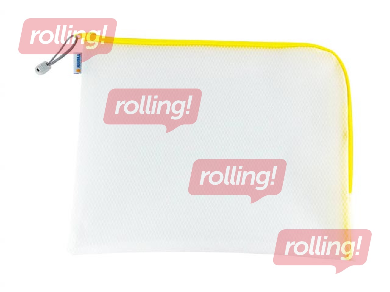 Folder - lockable Herma, A4 +, transparent with yellow zipper