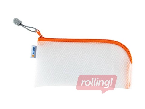 Kileümbrik – suletav Herma, 23x11 cm, läbipaistev, oranži zip lukuga