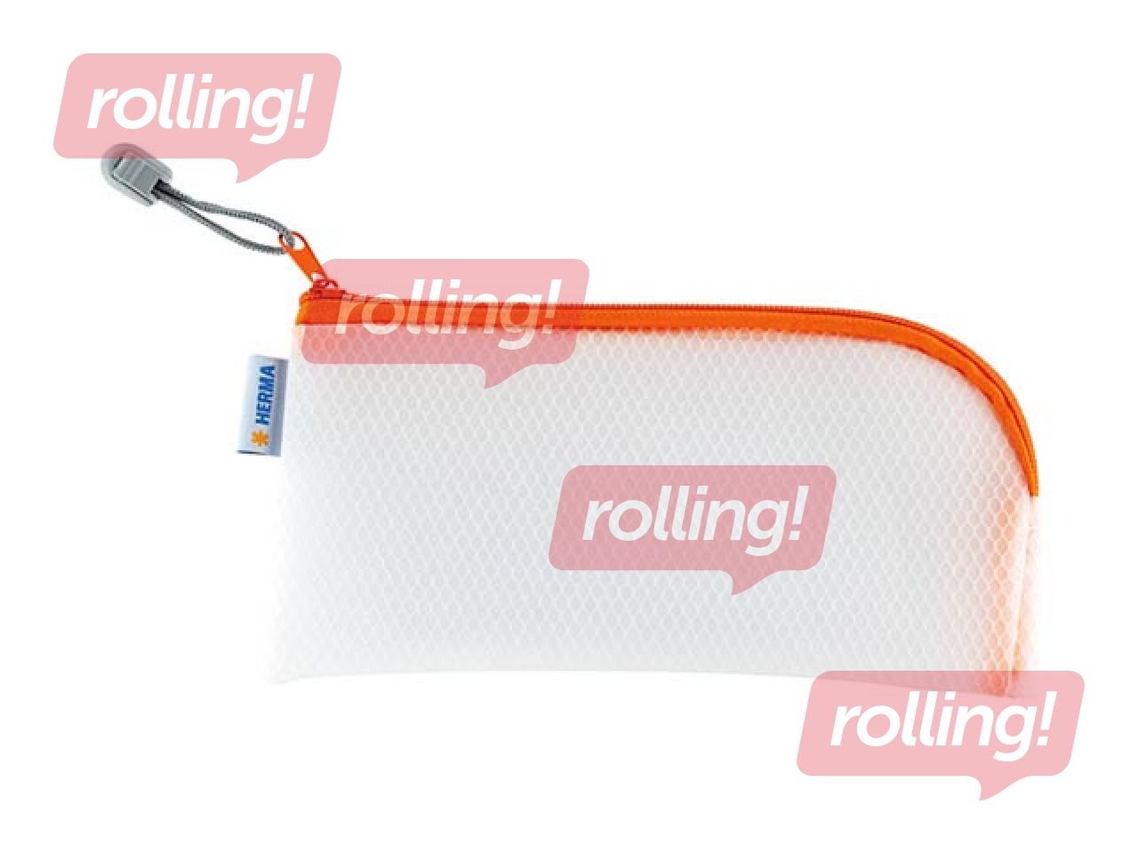 Kileümbrik – suletav Herma, 23x11 cm, läbipaistev, oranži zip lukuga