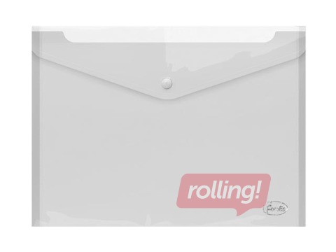 Envelope folder Forofis, with a rivet, transparent, A4
