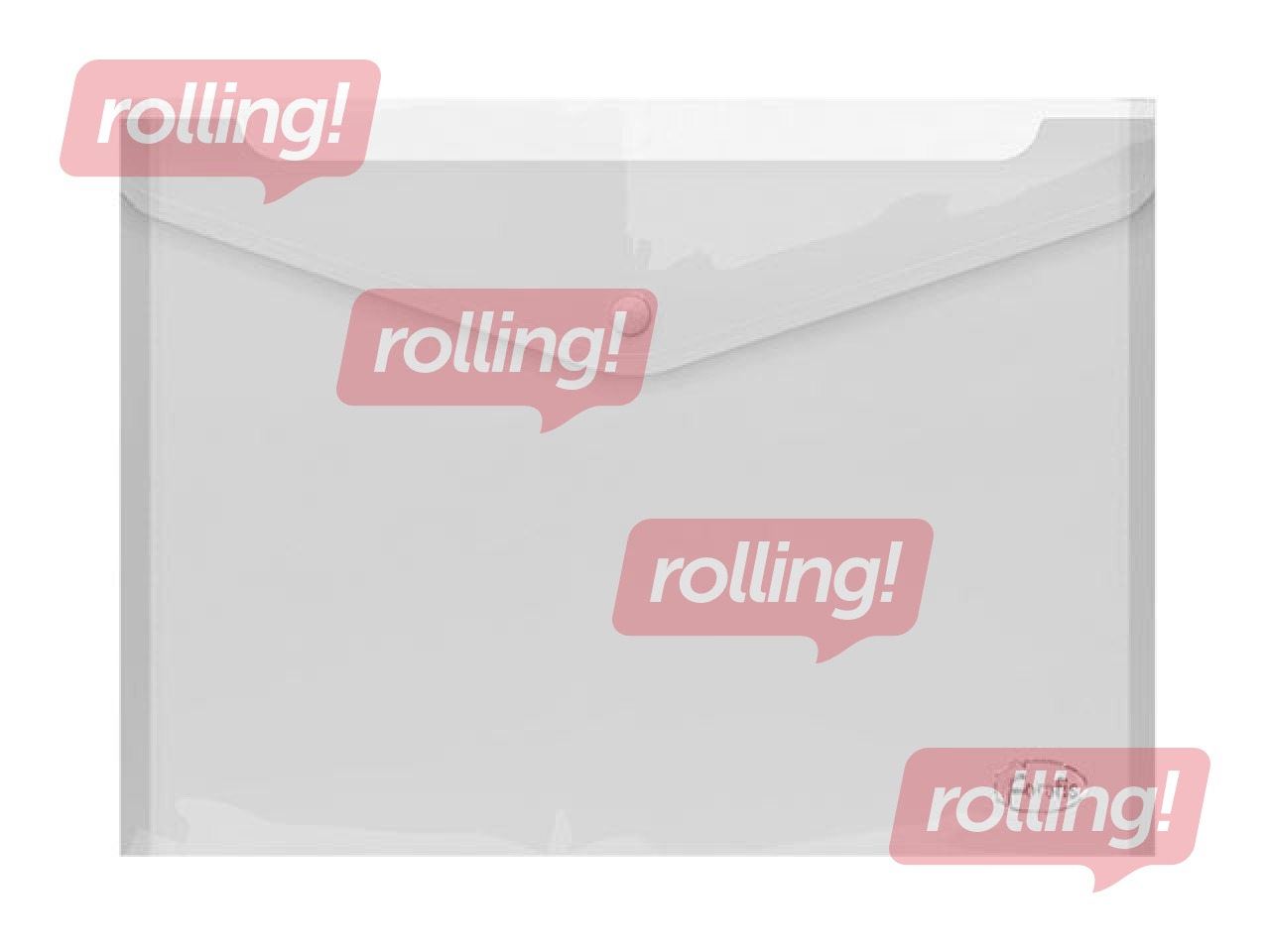 Envelope folder Forofis, with a rivet, transparent, A4