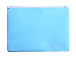 Папка со скользящим замком Concorde, A4, пастельно-синая