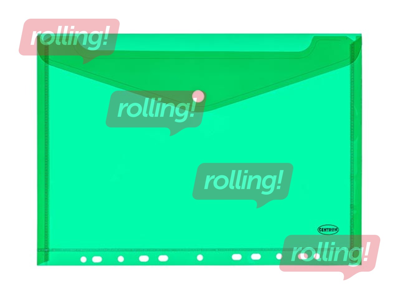 Папка конверт с перфорацией Centrum, A4, зеленая