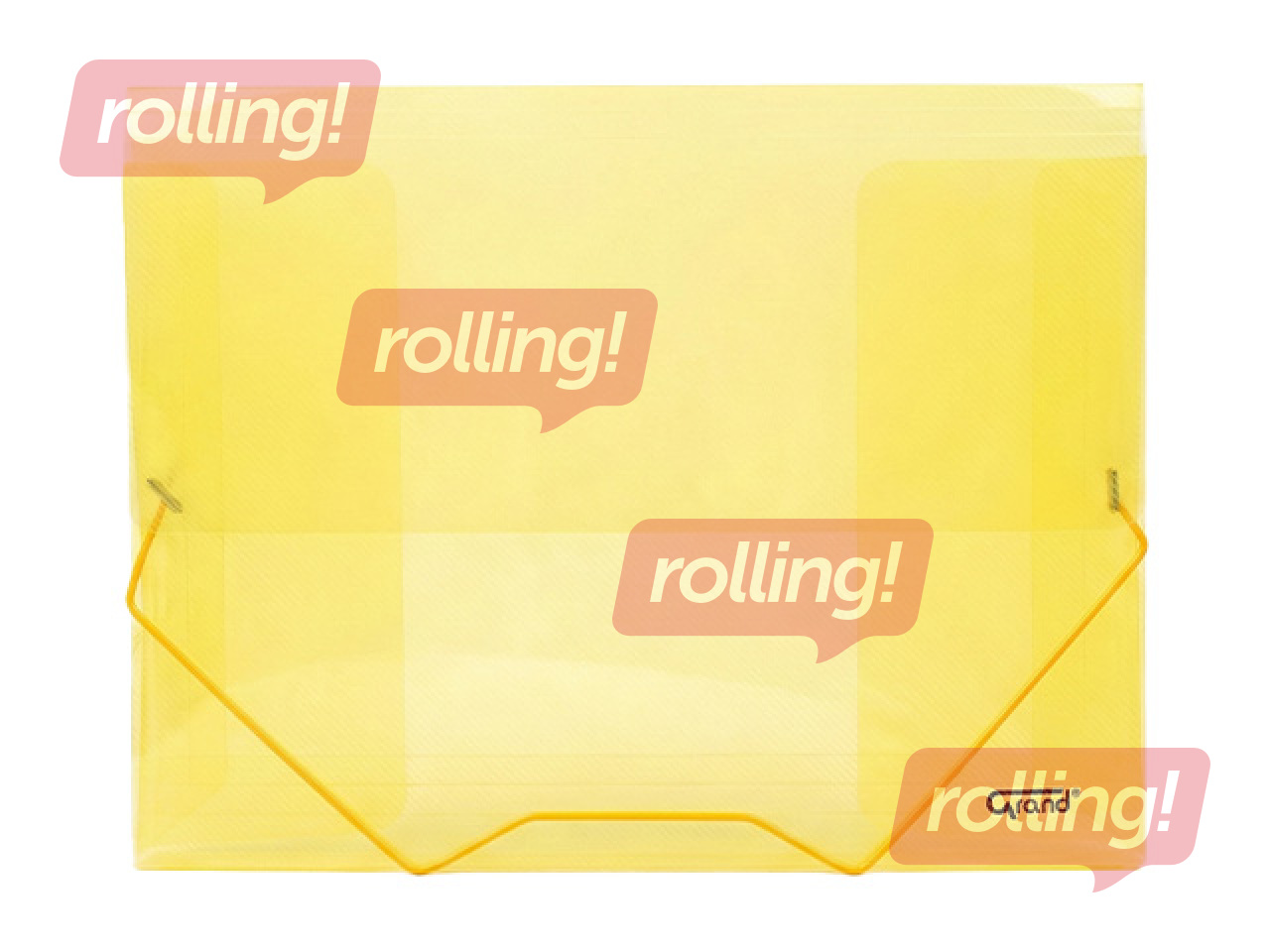 Folder with rubber Grand, A4, yellow