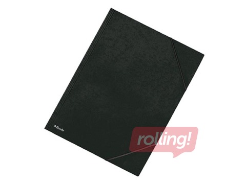 Папка на резинке Esselte, A3, картонная, чёрная