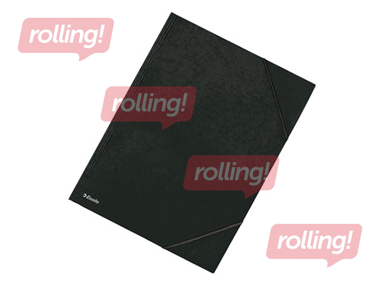 Папка на резинке Esselte, A3, картонная, чёрная