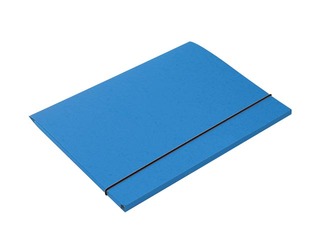 Folder with rubbers Multi-S, A4, cardboard, blue