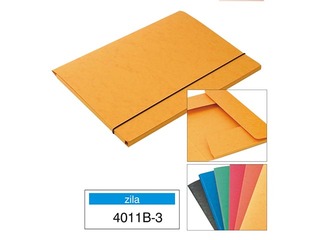 Folder with rubbers Multi-S, A4, cardboard, blue